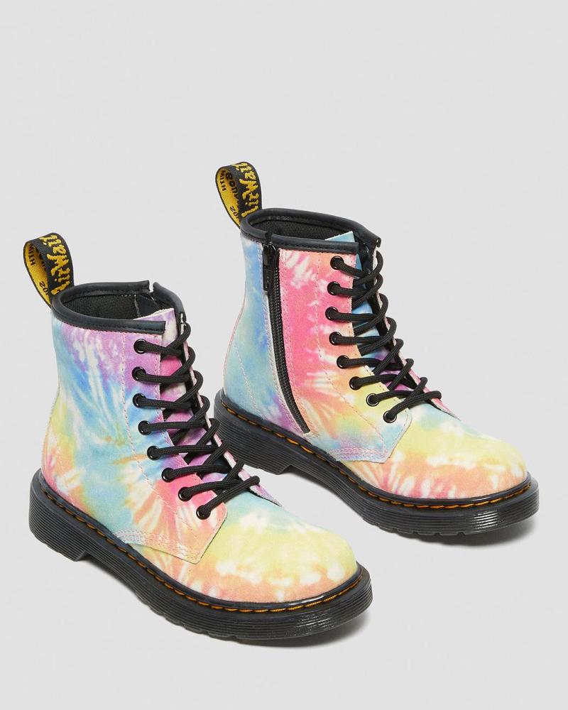 Kids' Dr Martens Junior 1460 Tie Dye Lace Up Boots Multicolor | AU 689MQZ